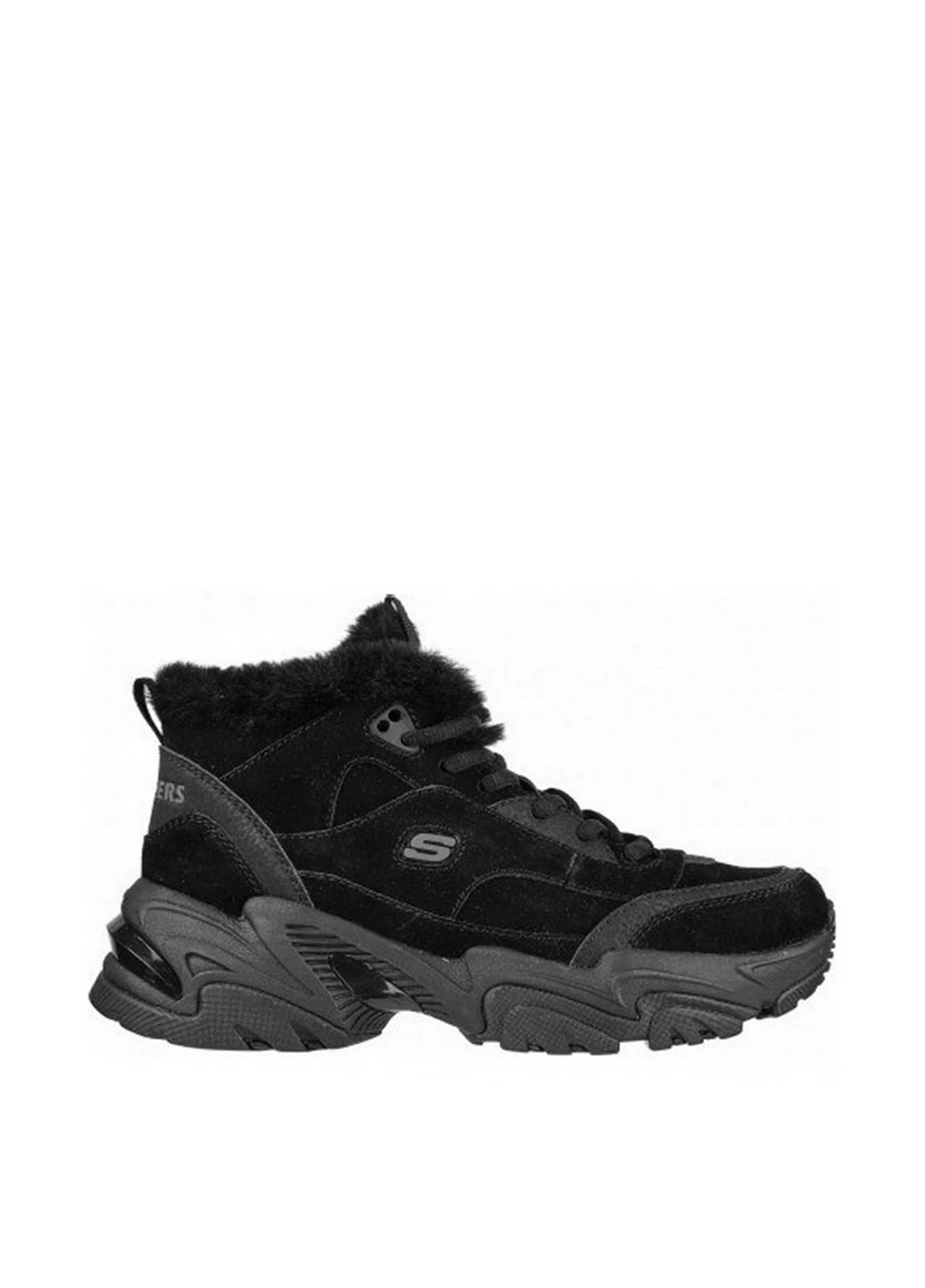 Зимние ботинки Skechers с логотипом из искусственной кожи, из натуральной замши