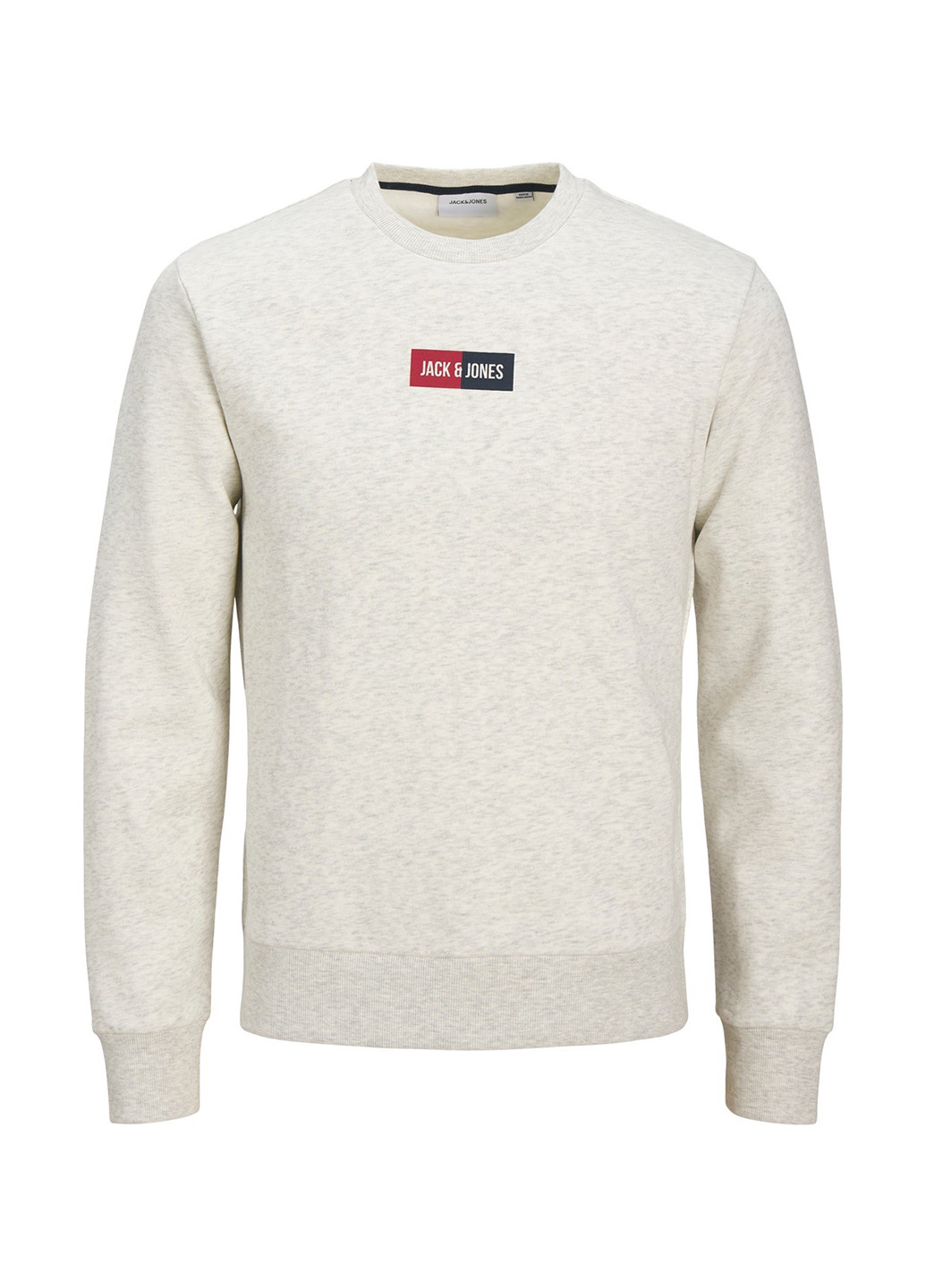 Світло-сірий світшот Jack & Jones логотип без декору (355383166)