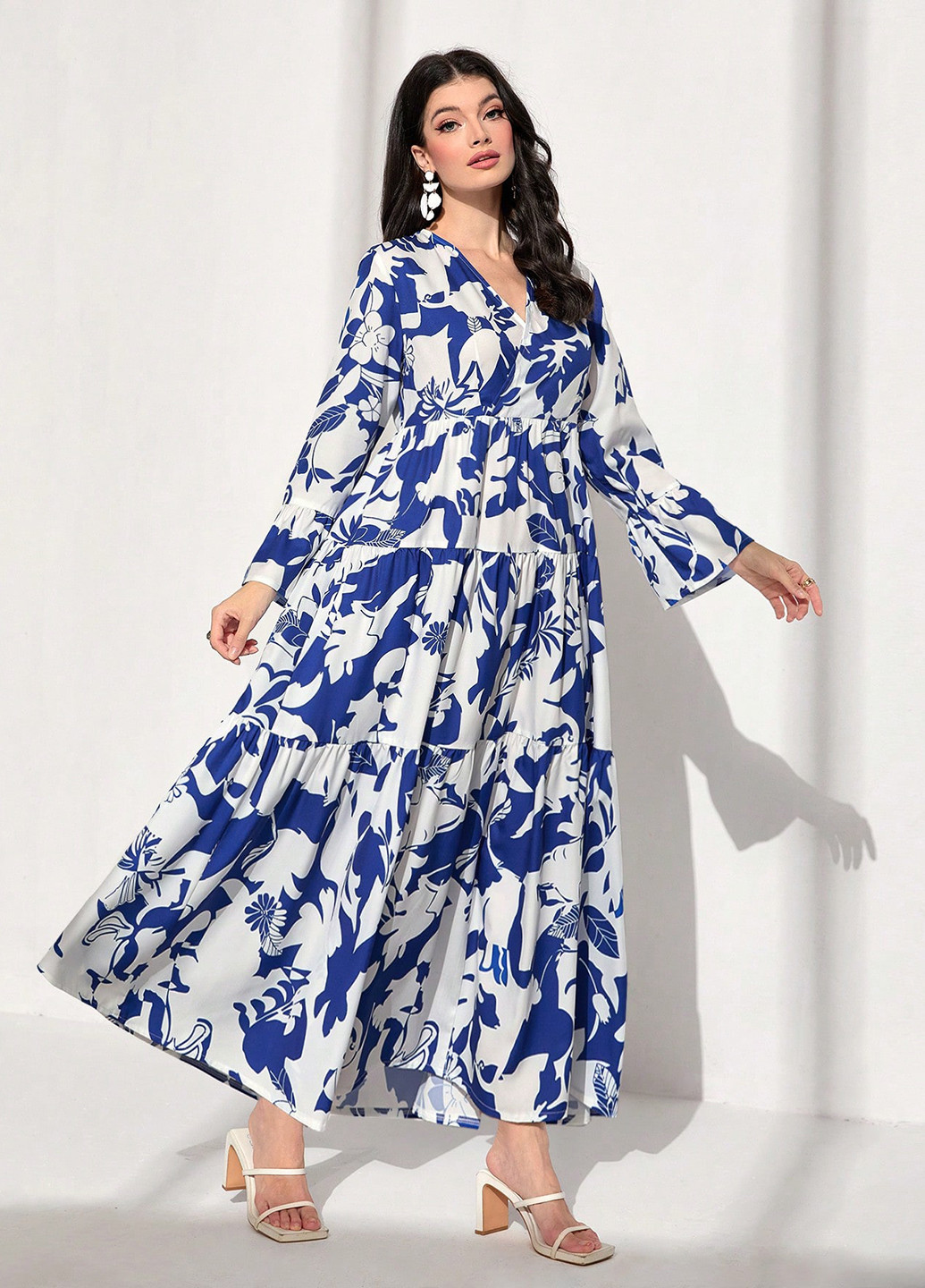 Білий кежуал сукня а-силует SHEIN з малюнком