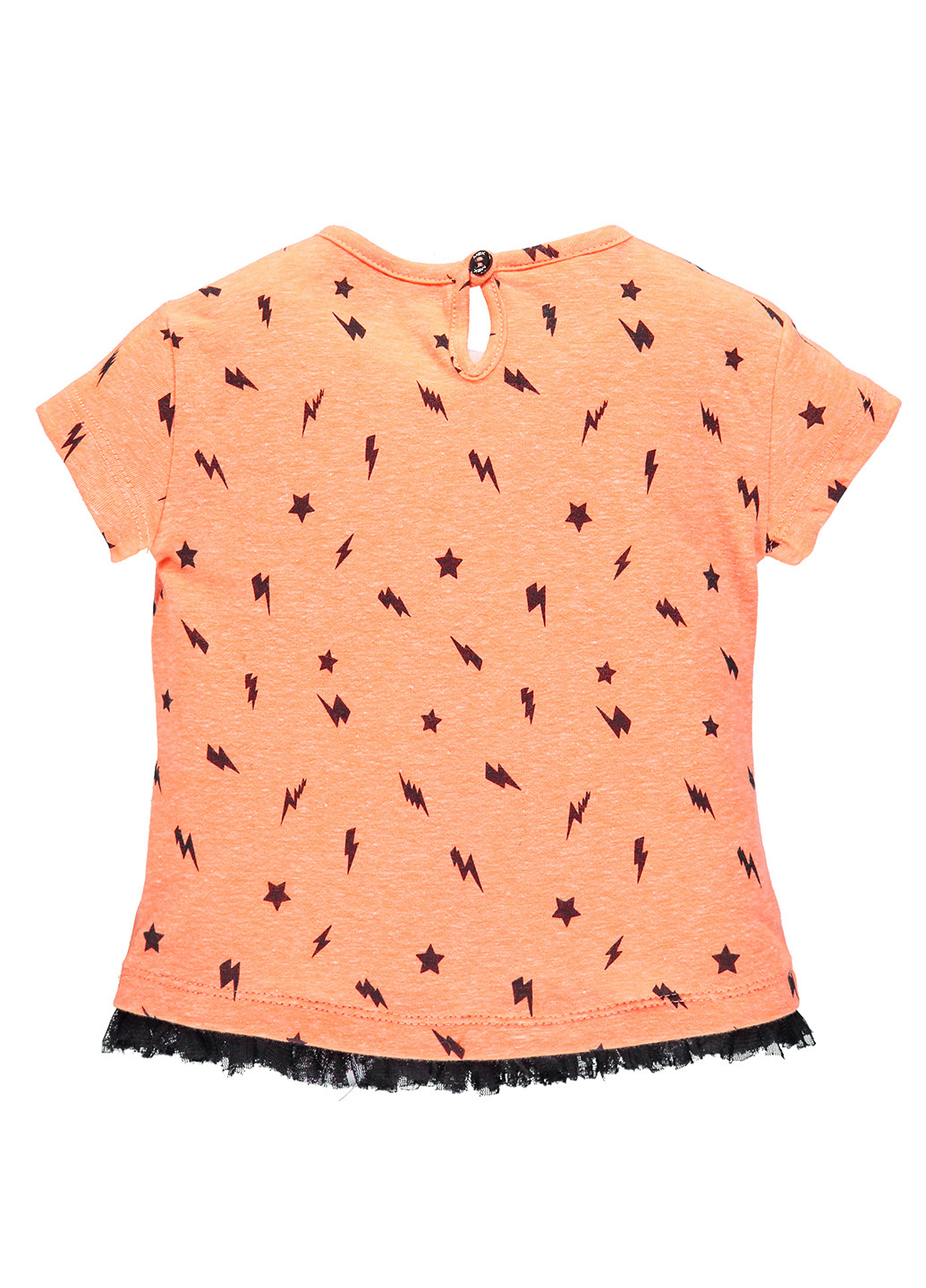 Персиковая летняя футболка с коротким рукавом MEK