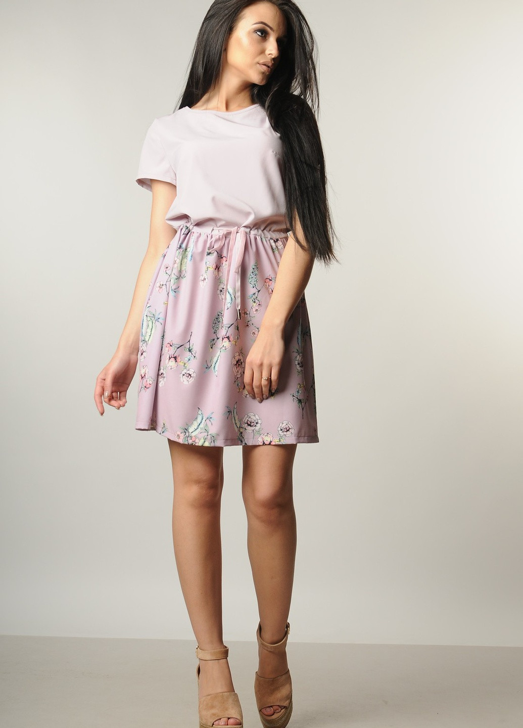 Темно-лиловое кэжуал платье элли пл 10.2-53/18 лиловый Ри Мари однотонное