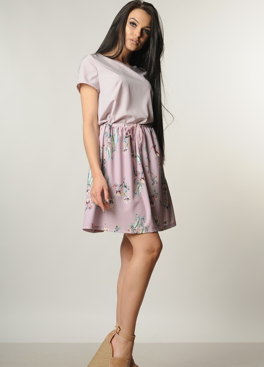 Темно-лиловое кэжуал платье элли пл 10.2-53/18 лиловый Ри Мари однотонное