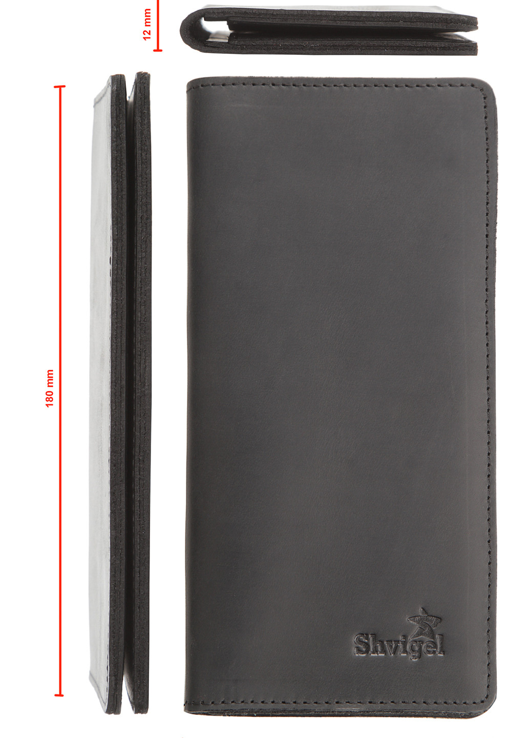 Мужской кожаный кошелек 8,5х17,5 см Shvigel (229460194)