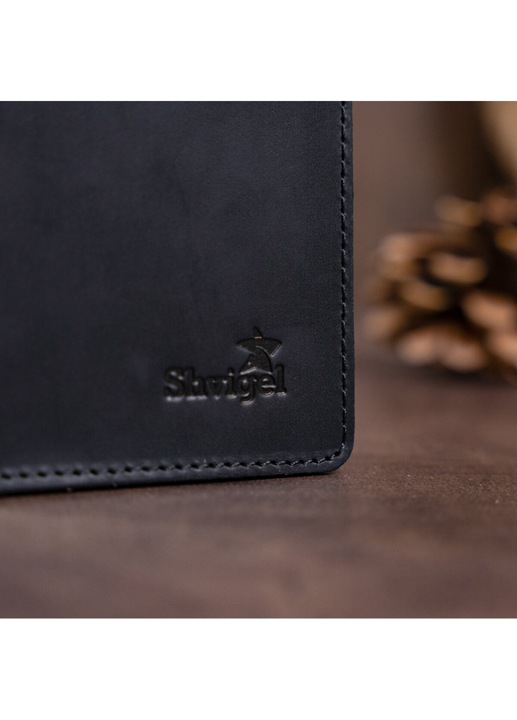 Мужской кожаный кошелек 8,5х17,5 см Shvigel (229460194)