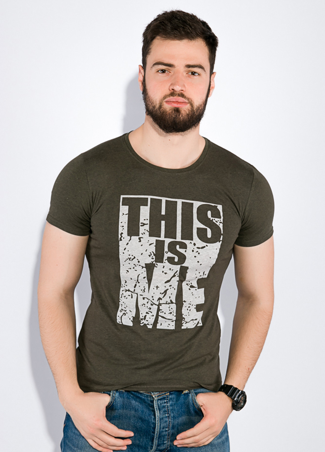 Хаки (оливковая) футболка Time of Style