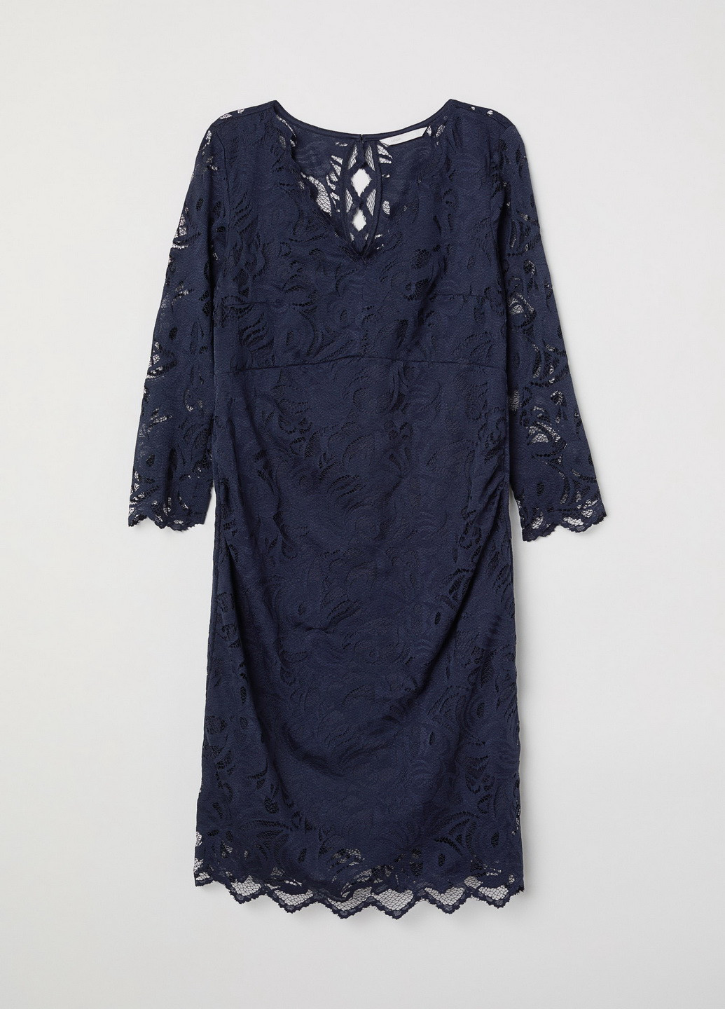 Темно-синее коктейльное платье для беременных футляр H&M однотонное