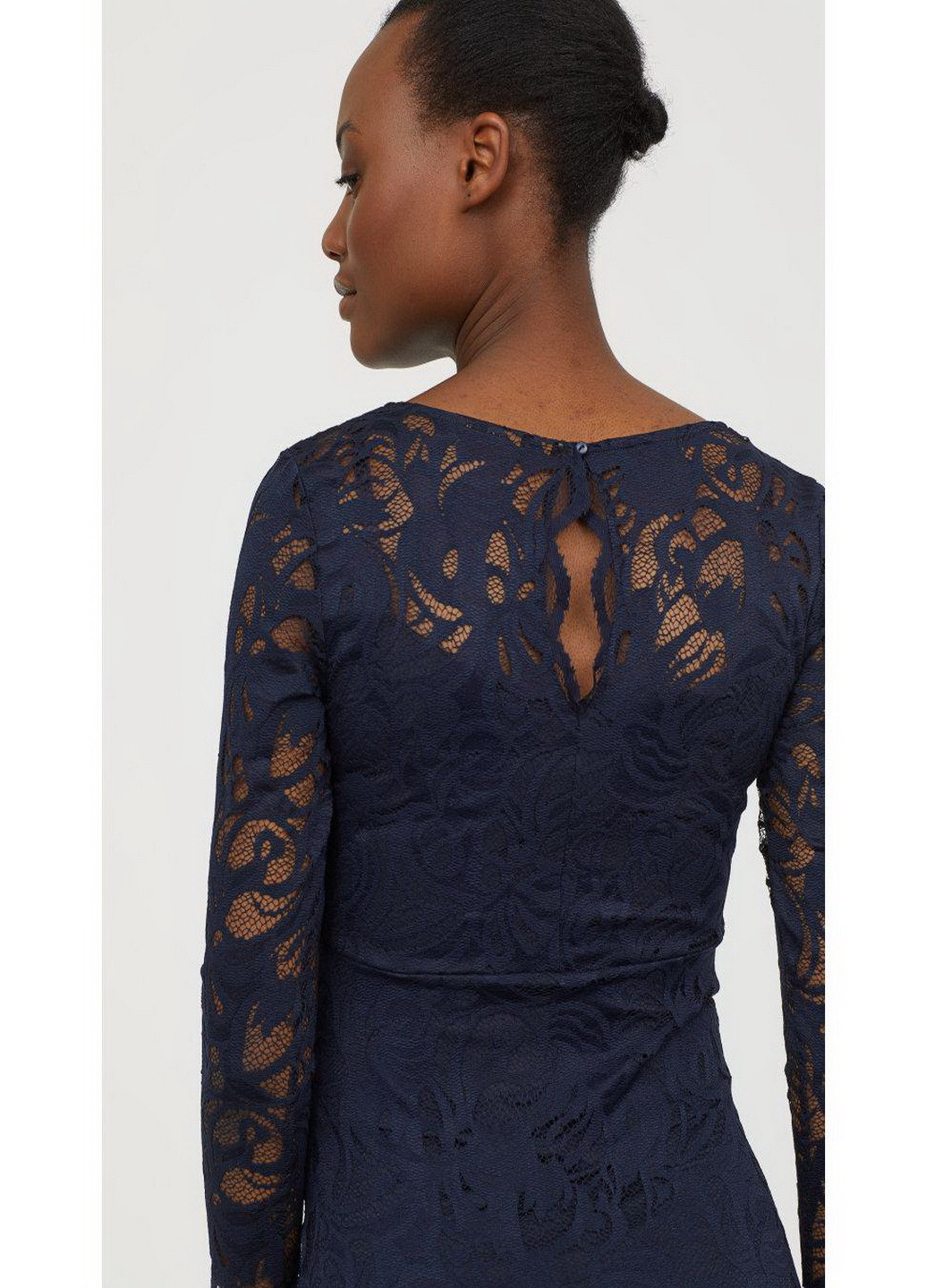 Темно-синее коктейльное платье для беременных футляр H&M однотонное