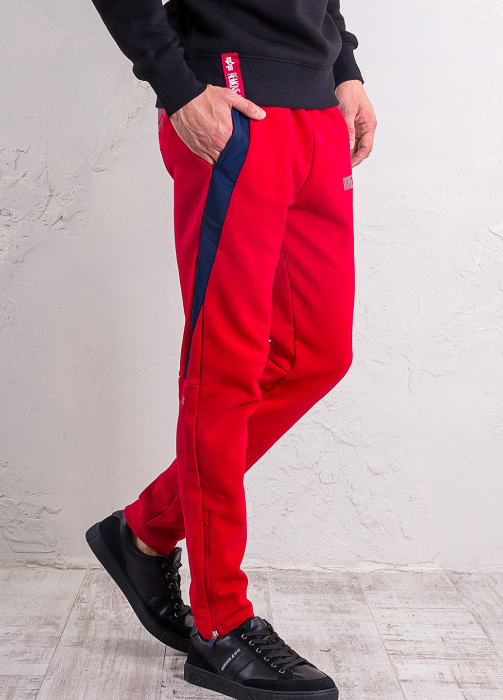 Красные кэжуал демисезонные зауженные брюки Robey x Banlieue