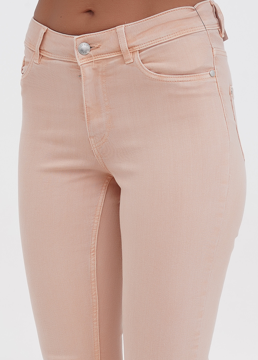 Капрі Orsay однотонний рожево-коричневий джинсовий бавовна