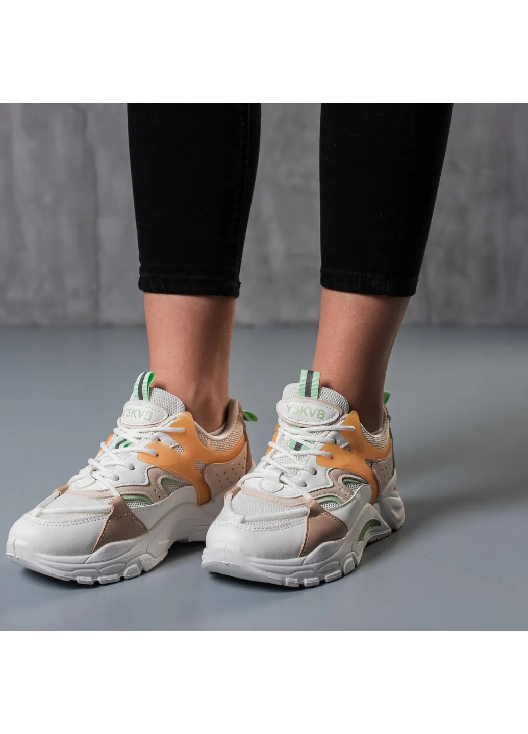 Кросівки жіночі Jasper 3791 36 23 см Білий Fashion білі демісезони (254442052)