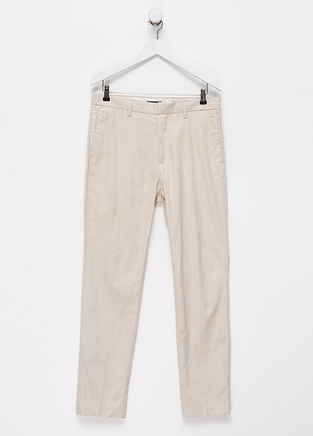 Кремовые кэжуал демисезонные зауженные брюки H&M
