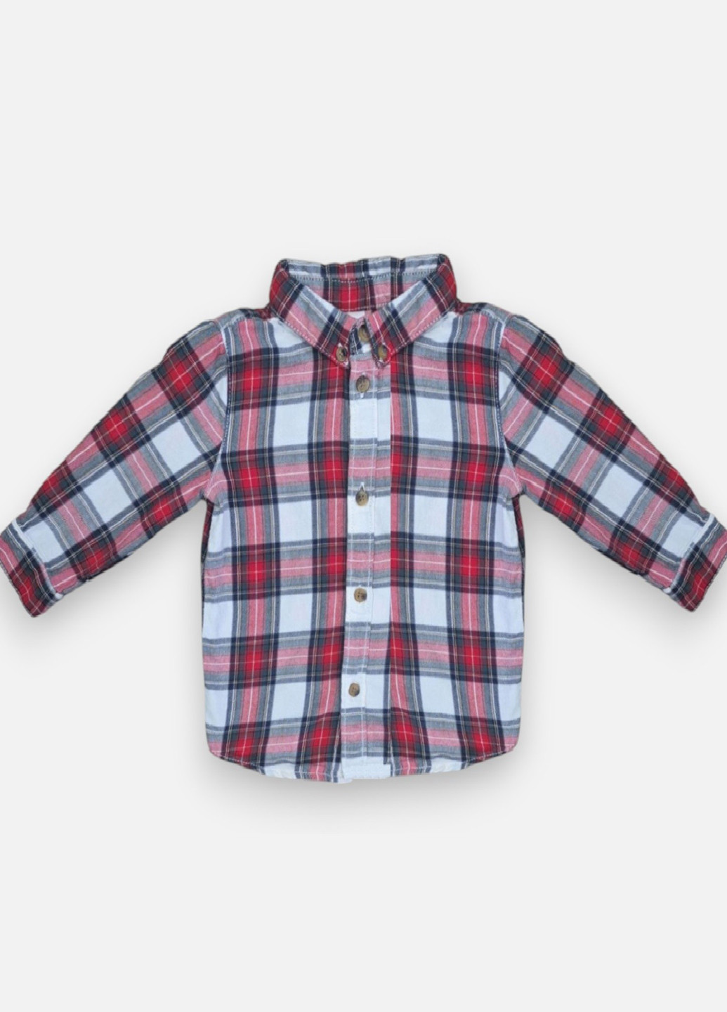 Красная кэжуал рубашка в клетку H&M