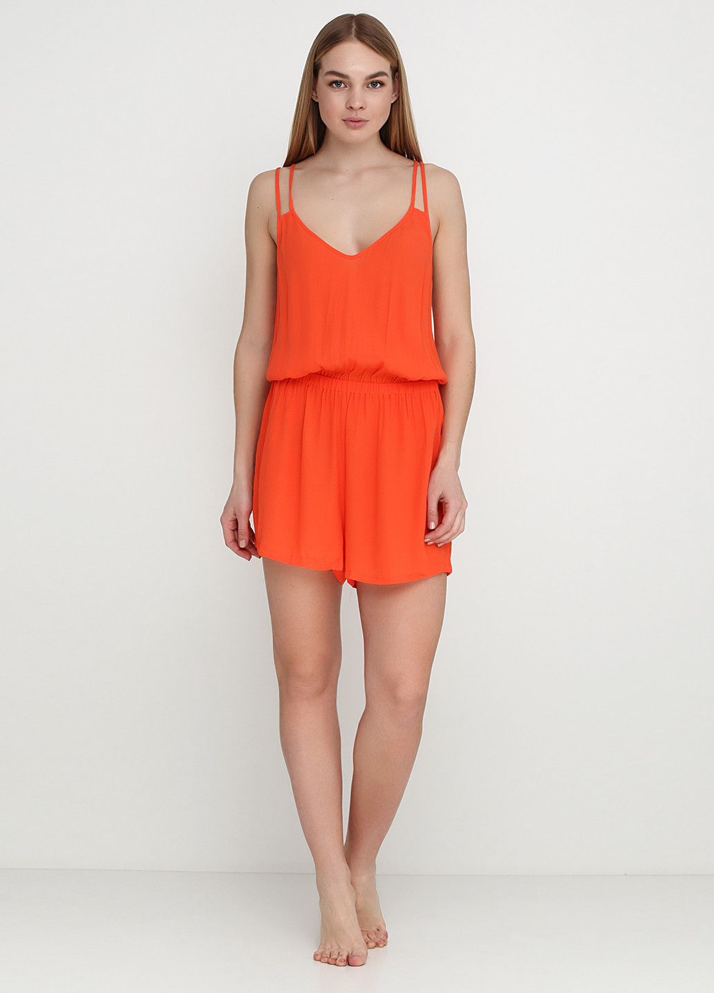 Комбинезон Women'secret комбинезон-шорты однотонный оранжевый пляжный