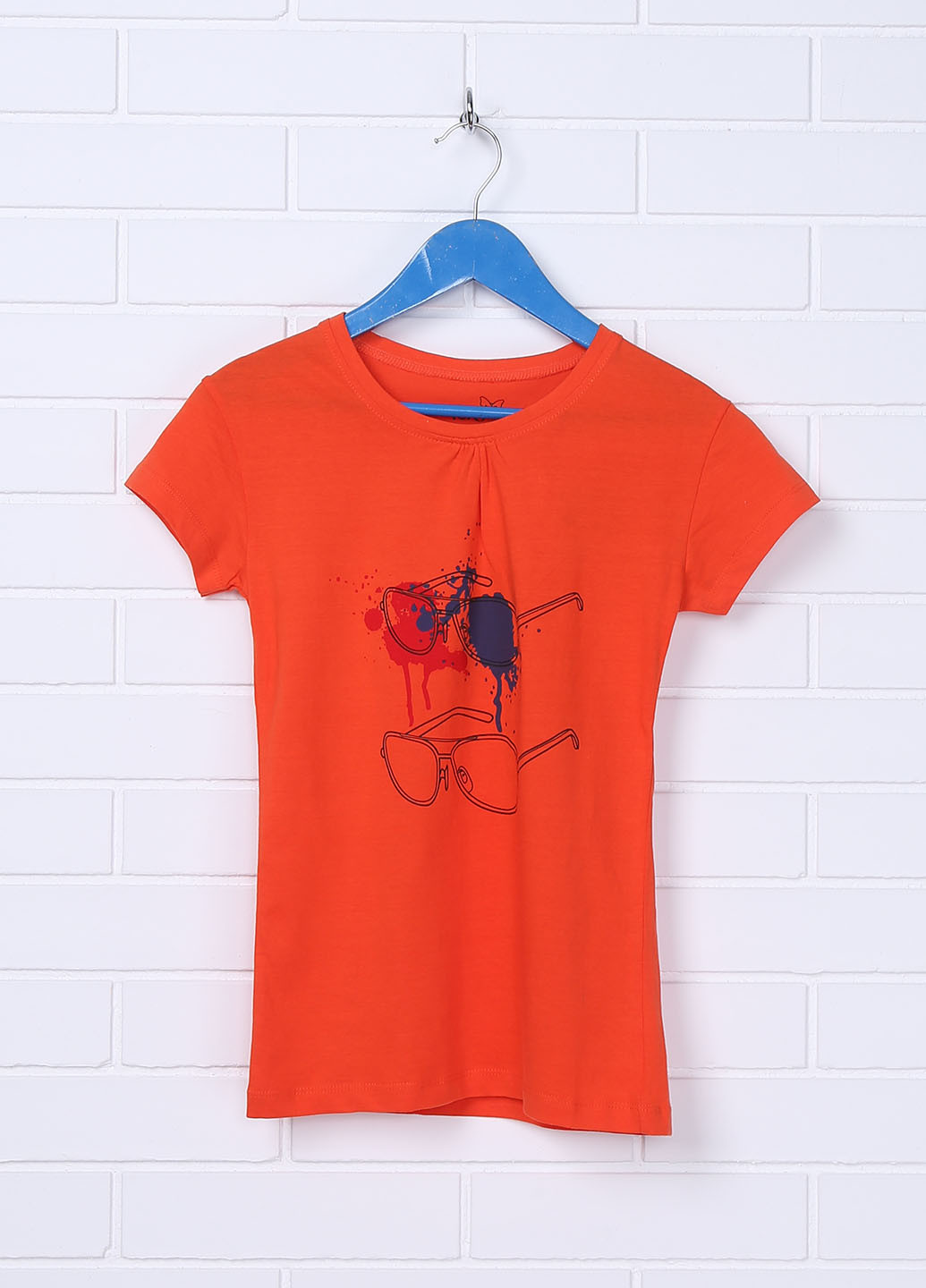 Оранжевая летняя футболка с коротким рукавом Tex