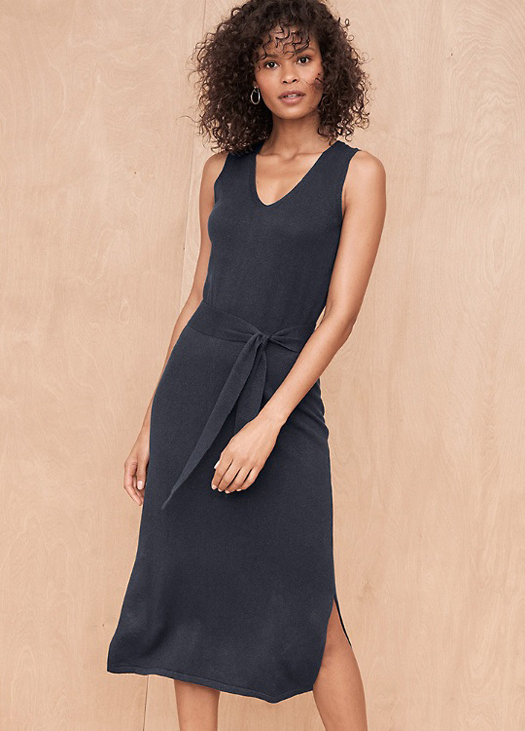 Темно-синя кежуал сукня сукня-майка Garnet Hill однотонна