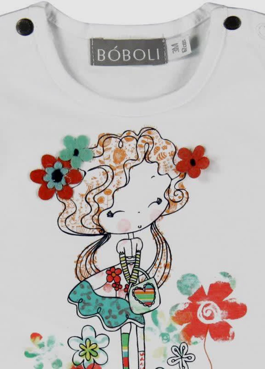 Біла літня футболка з коротким рукавом Boboli