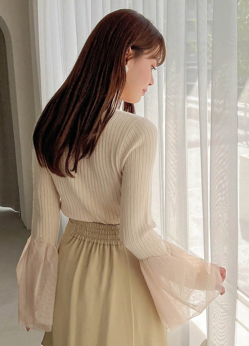 Светло-бежевый демисезонный свитер SHEIN