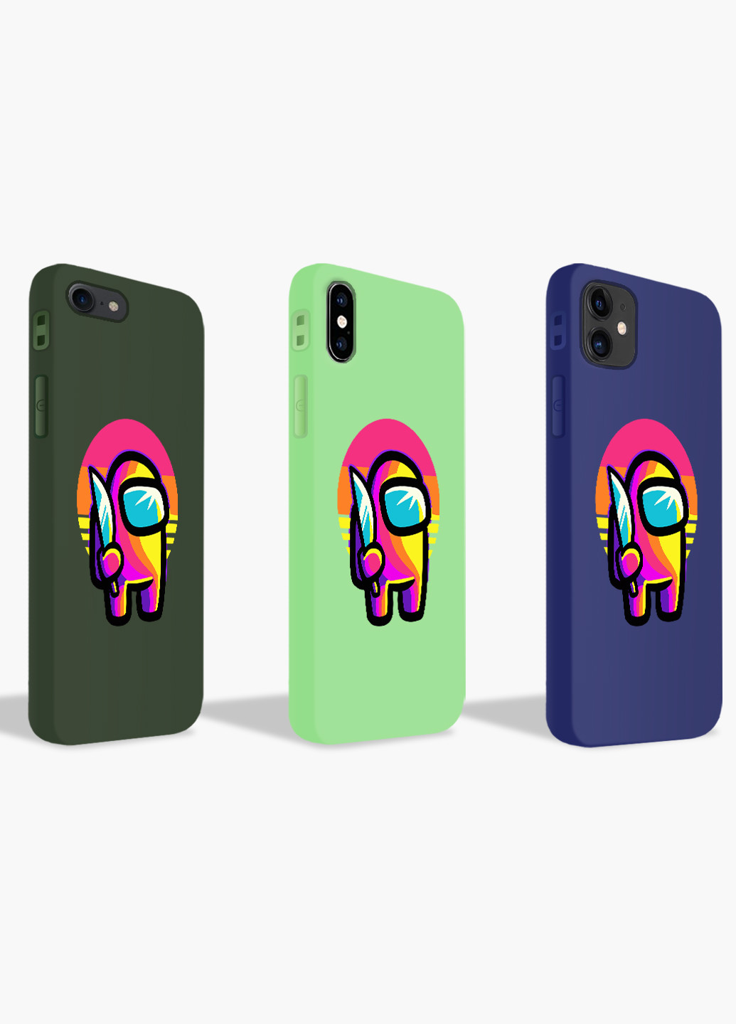 Чохол силіконовий Apple Iphone X Амонг Ас Червоний (Among Us Red) (6129-2406) MobiPrint (219556136)