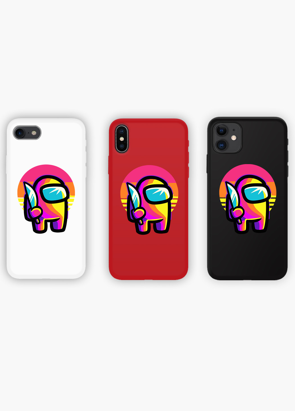 Чохол силіконовий Apple Iphone X Амонг Ас Червоний (Among Us Red) (6129-2406) MobiPrint (219556136)