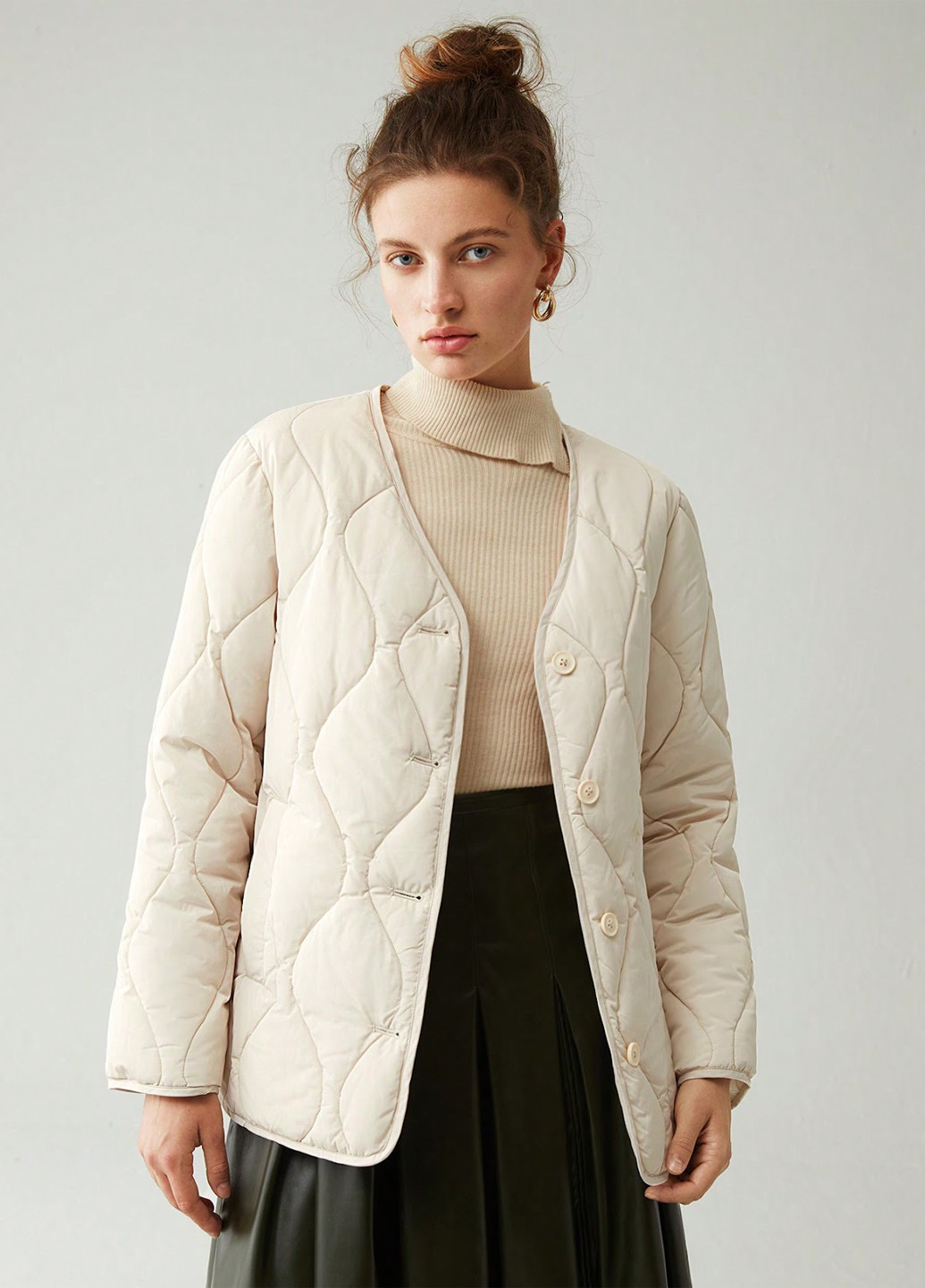 Бежева демісезонна куртка SHEIN