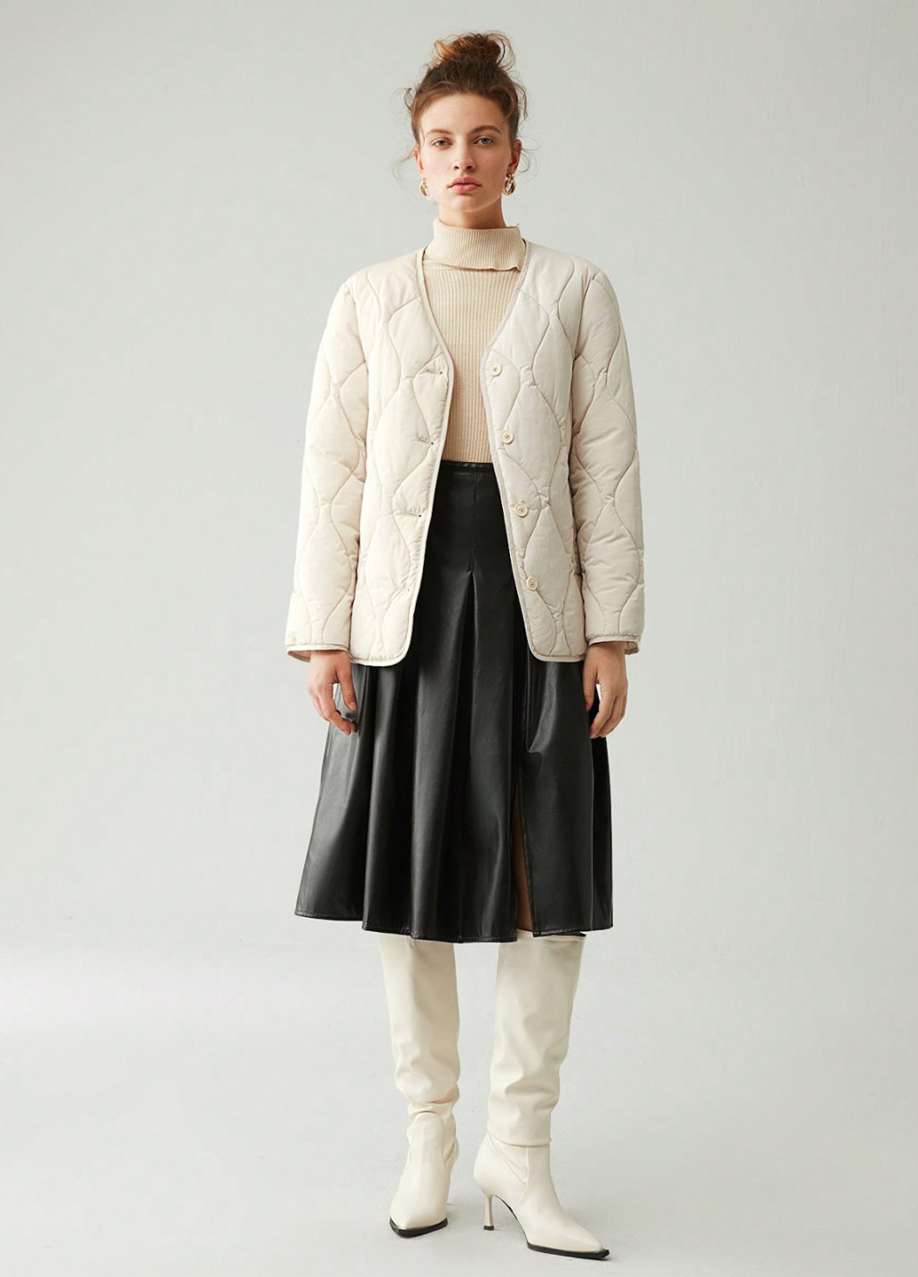 Бежева демісезонна куртка SHEIN