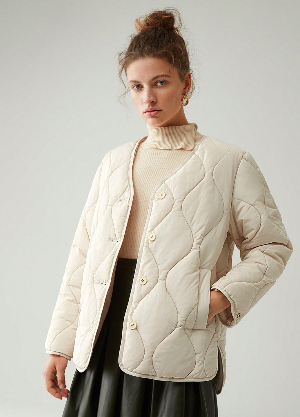 Бежева демісезонна куртка SHEIN