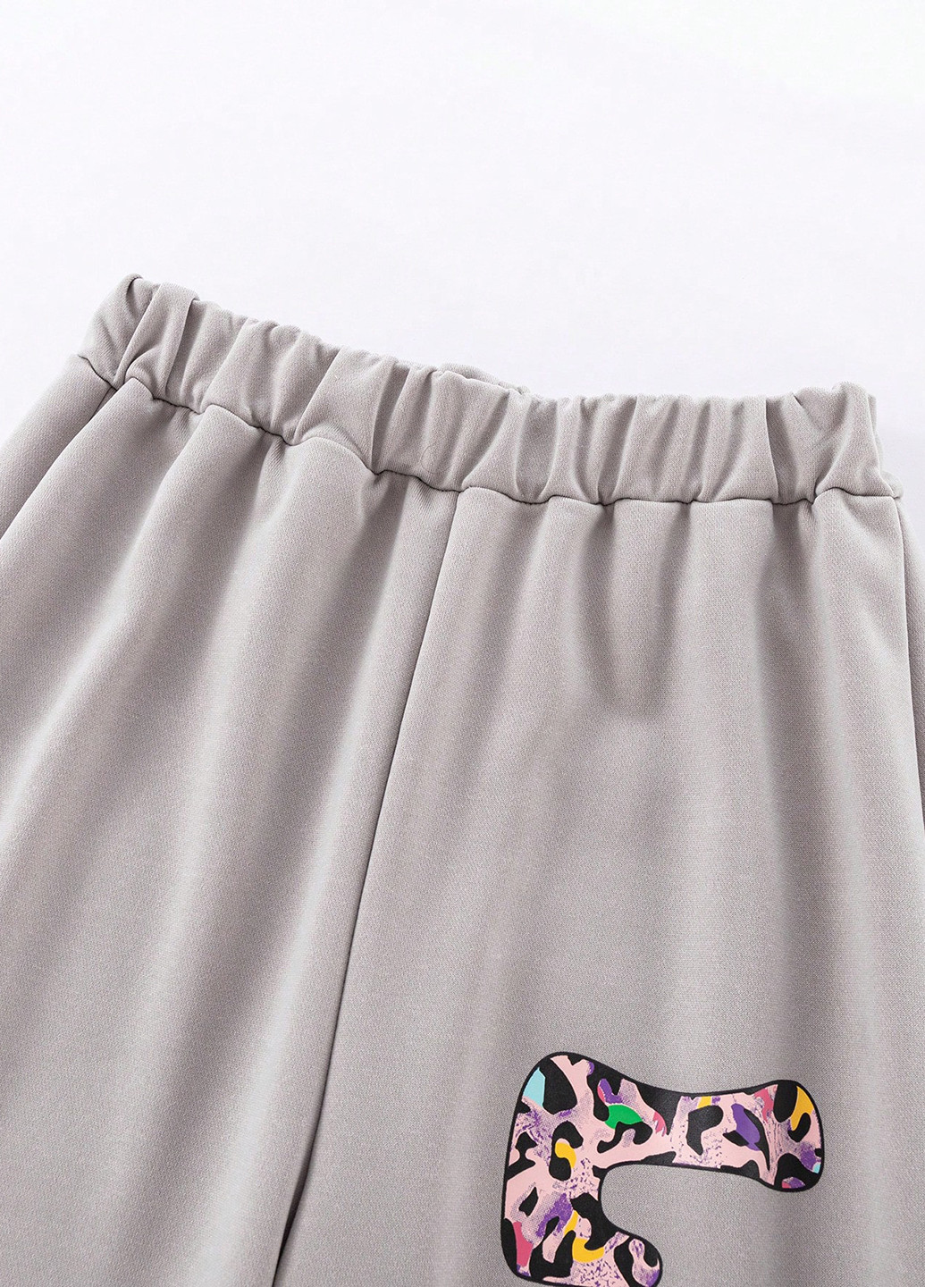 Серые кэжуал, спортивные демисезонные брюки джоггеры SHEIN