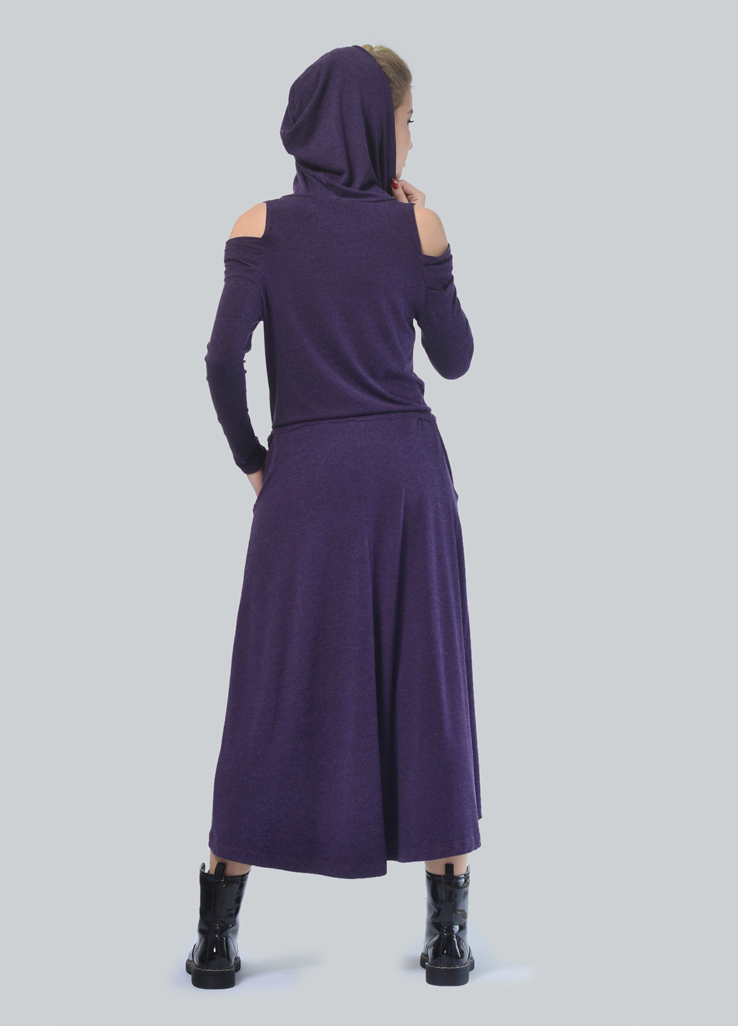 Фиолетовое кэжуал платье оверсайз Agata Webers однотонное