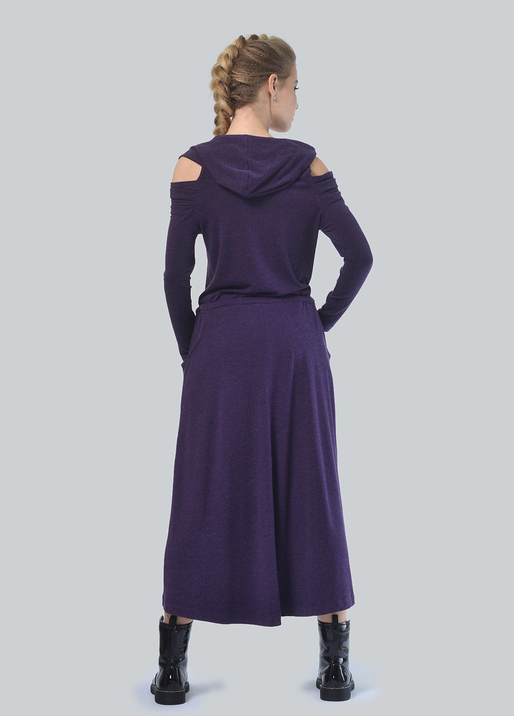 Фиолетовое кэжуал платье оверсайз Agata Webers однотонное