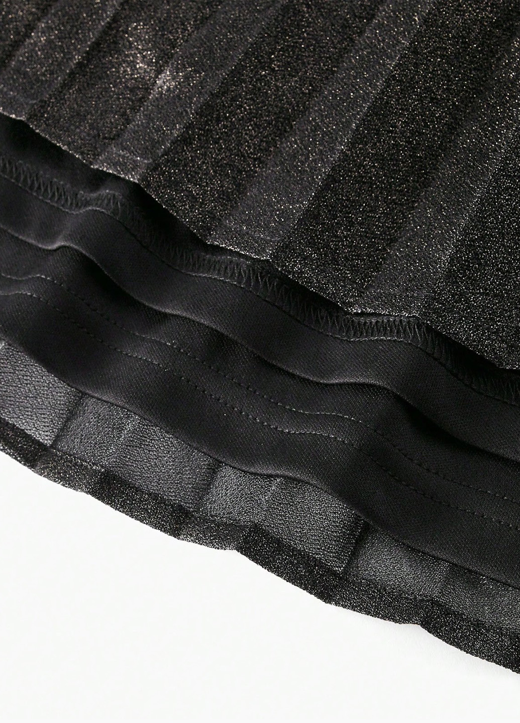 Черное кэжуал, вечернее платье плиссированное SHEIN однотонное