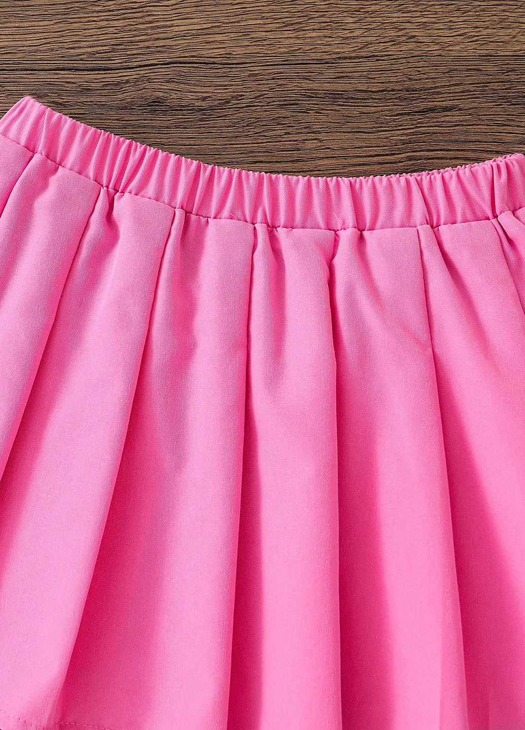 Рожевий літній костюм (сорочка, спідниця) SHEIN