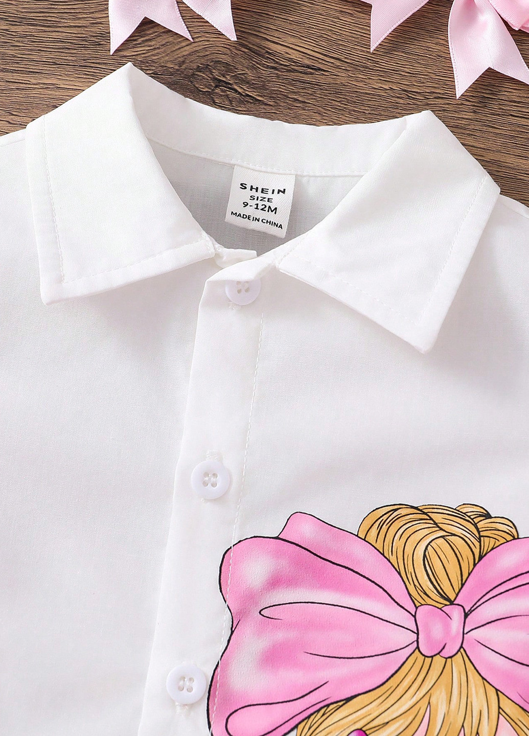 Рожевий літній костюм (сорочка, спідниця) SHEIN