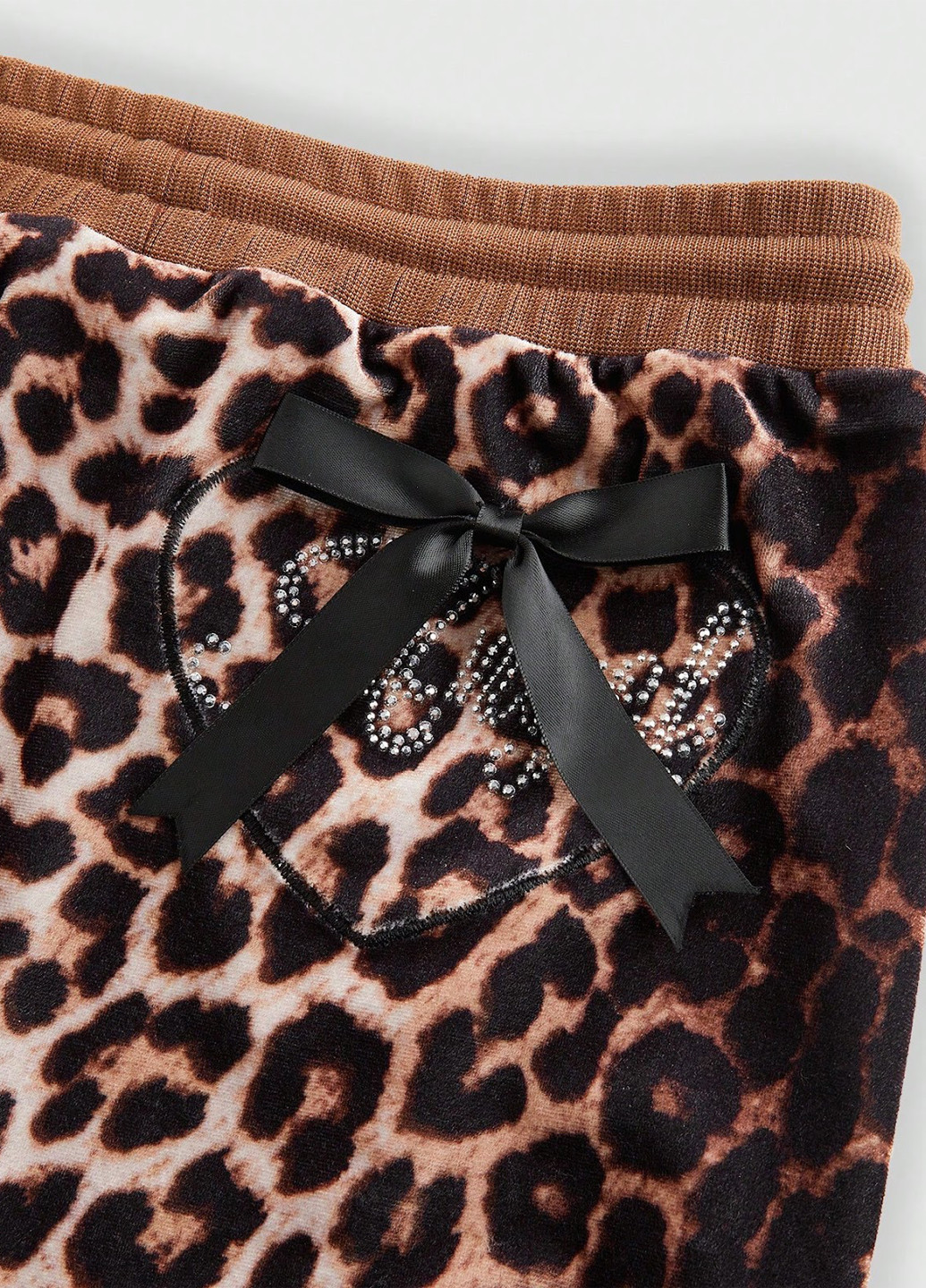 Коричневая кэжуал с анималистичным узором юбка SHEIN