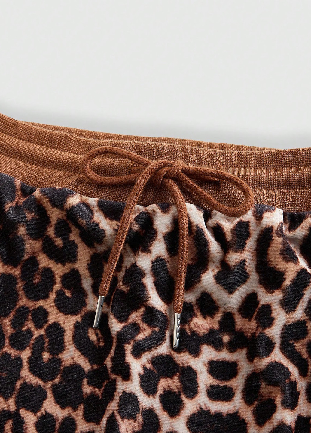 Коричневая кэжуал с анималистичным узором юбка SHEIN