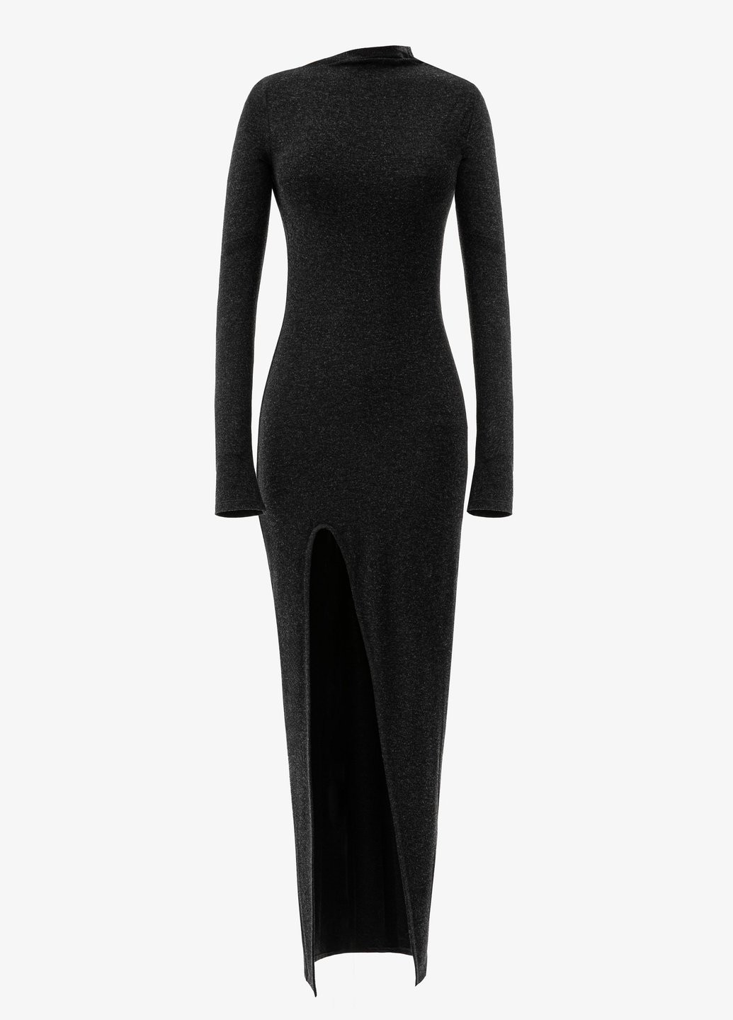 Темно-серое кэжуал платье силуэтная Gepur меланжевое