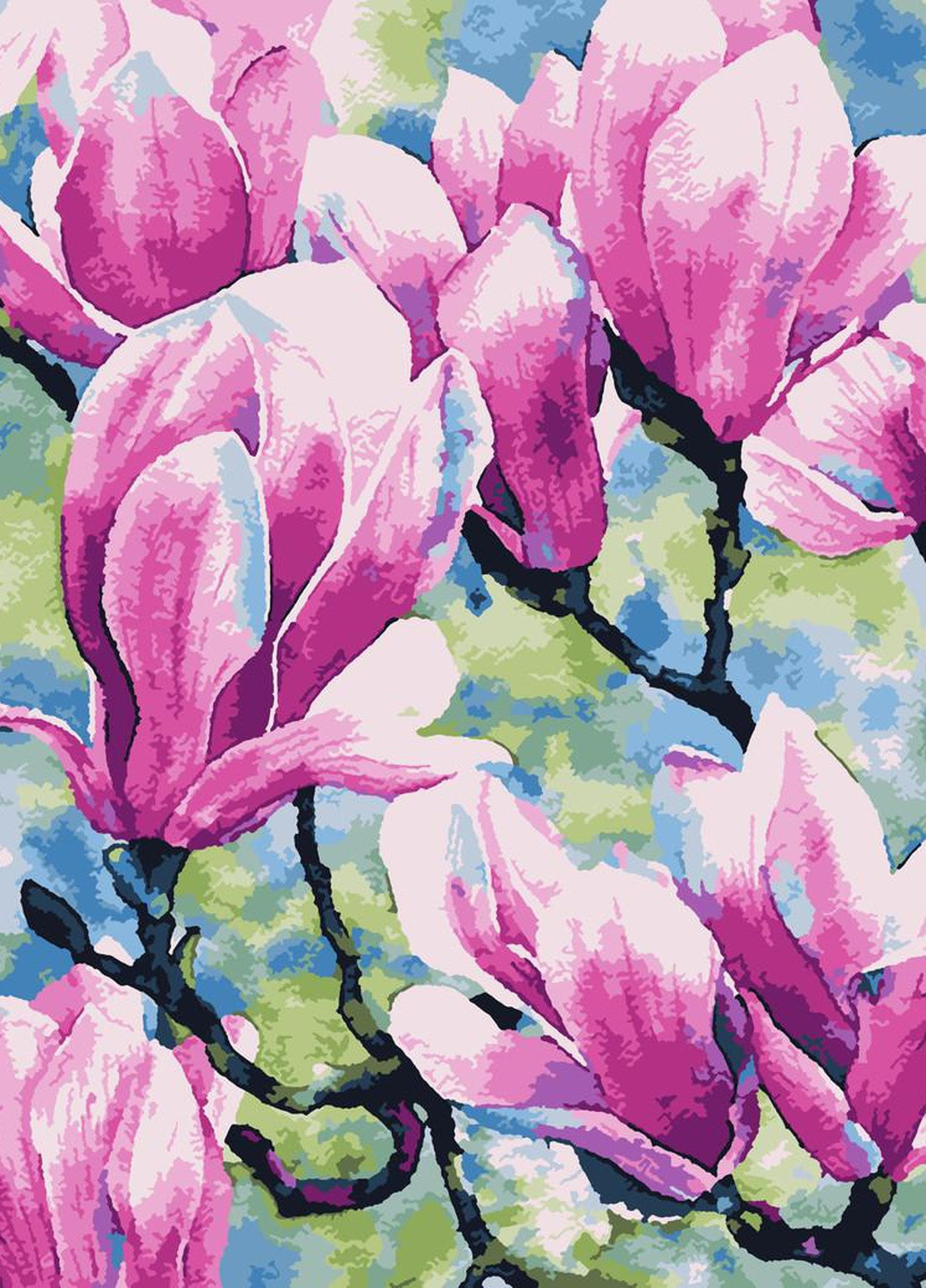 Картин по номерам "Магнолия" 50*60 см No Brand (254583795)