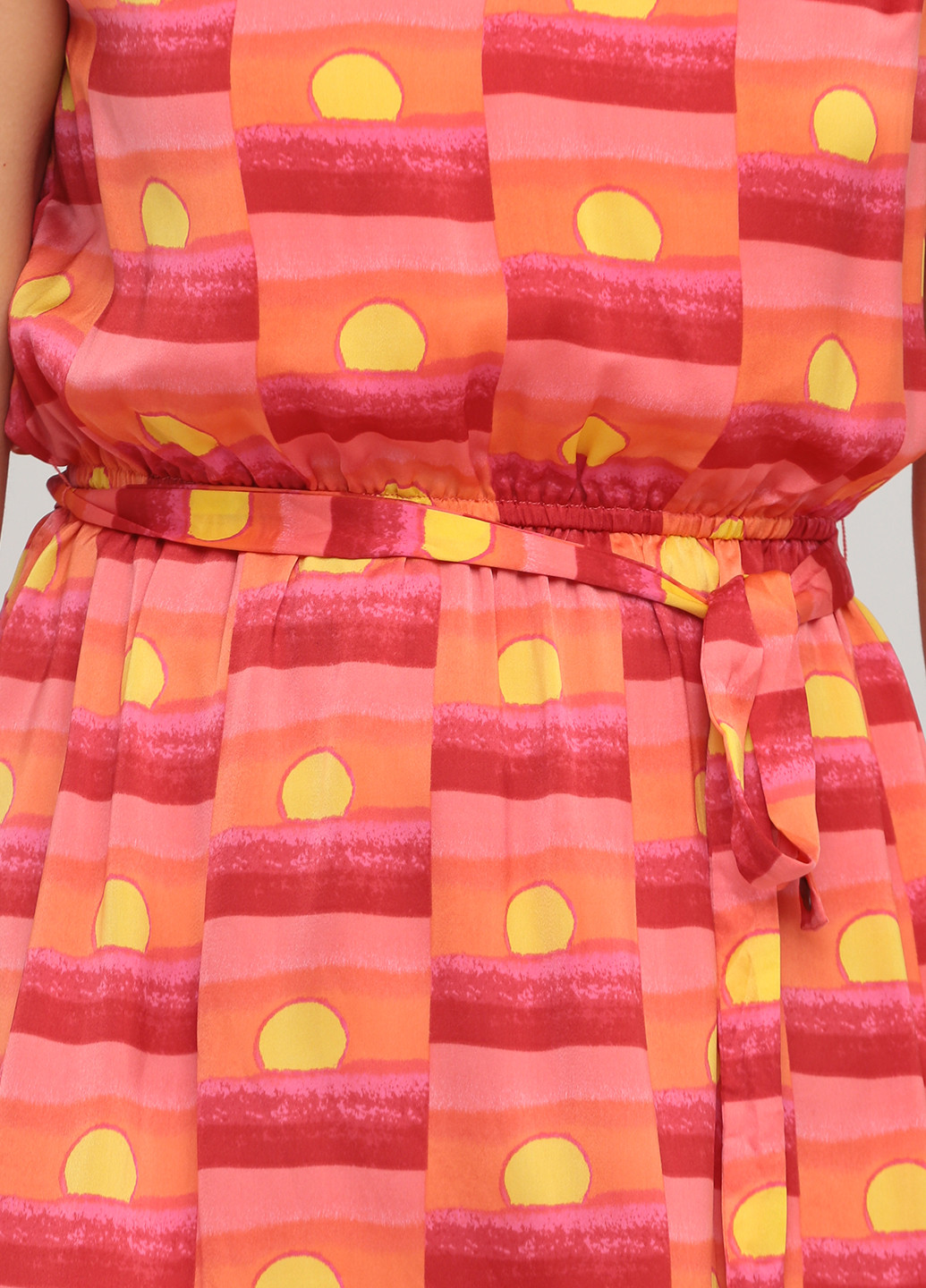 Розовое кэжуал платье Pepe Jeans с геометрическим узором