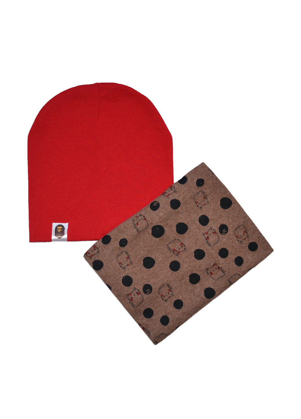 Комбинированный демисезонный комплект (шапка, шарф-снуд) Sweet Hats