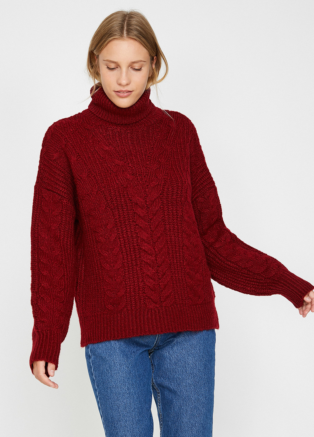 Бордовый демисезонный свитер KOTON