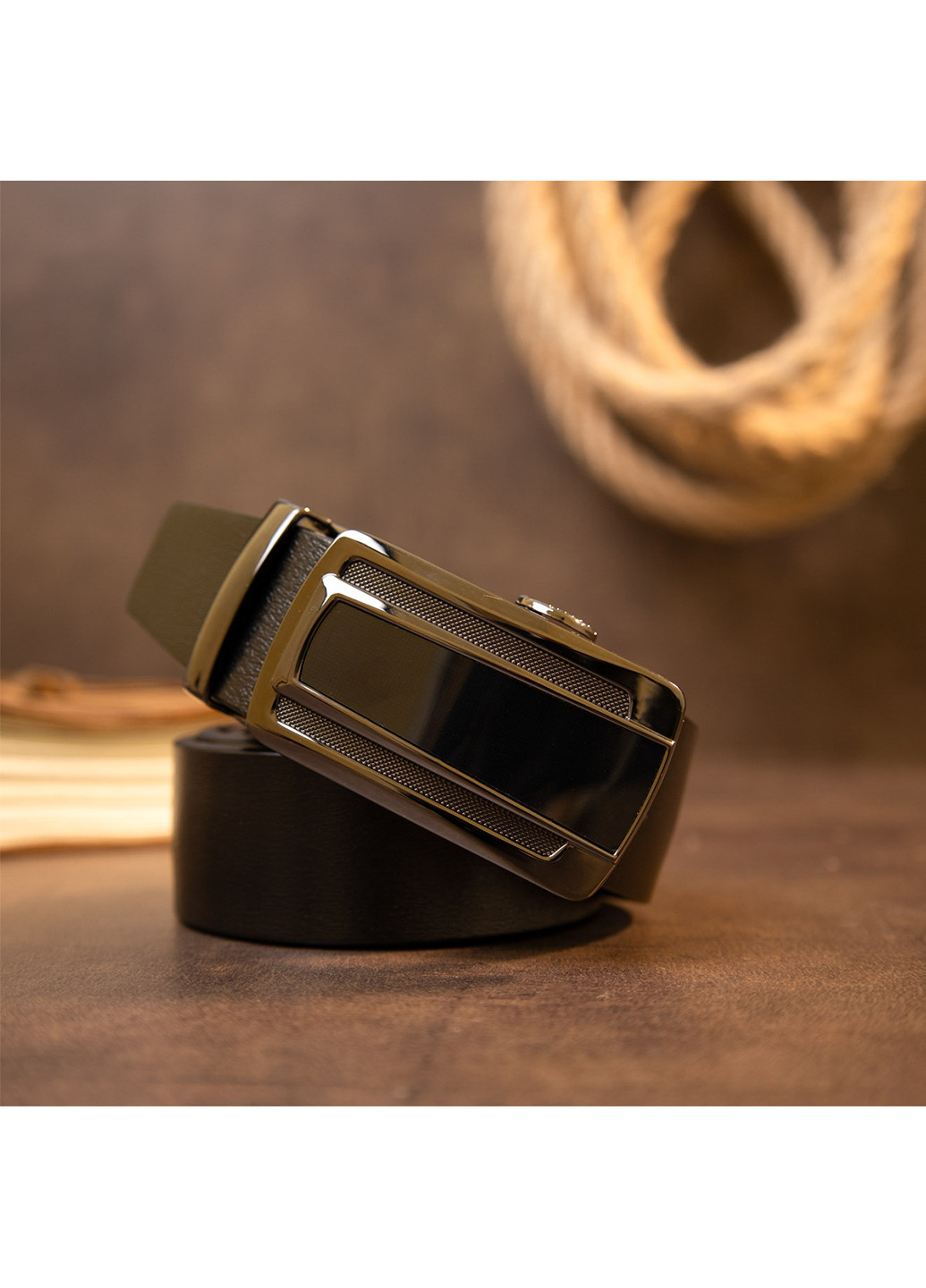 Мужской кожаный ремень 115х3,5 см Vintage (229461045)