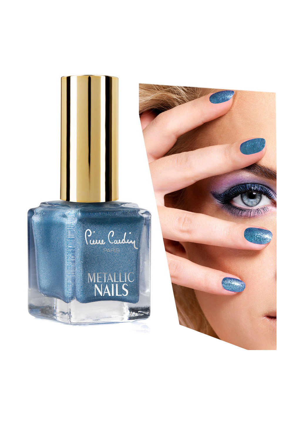 Лак для нігтів Metallic Nails 122, 11,5 мл Pierre Cardin блакитні