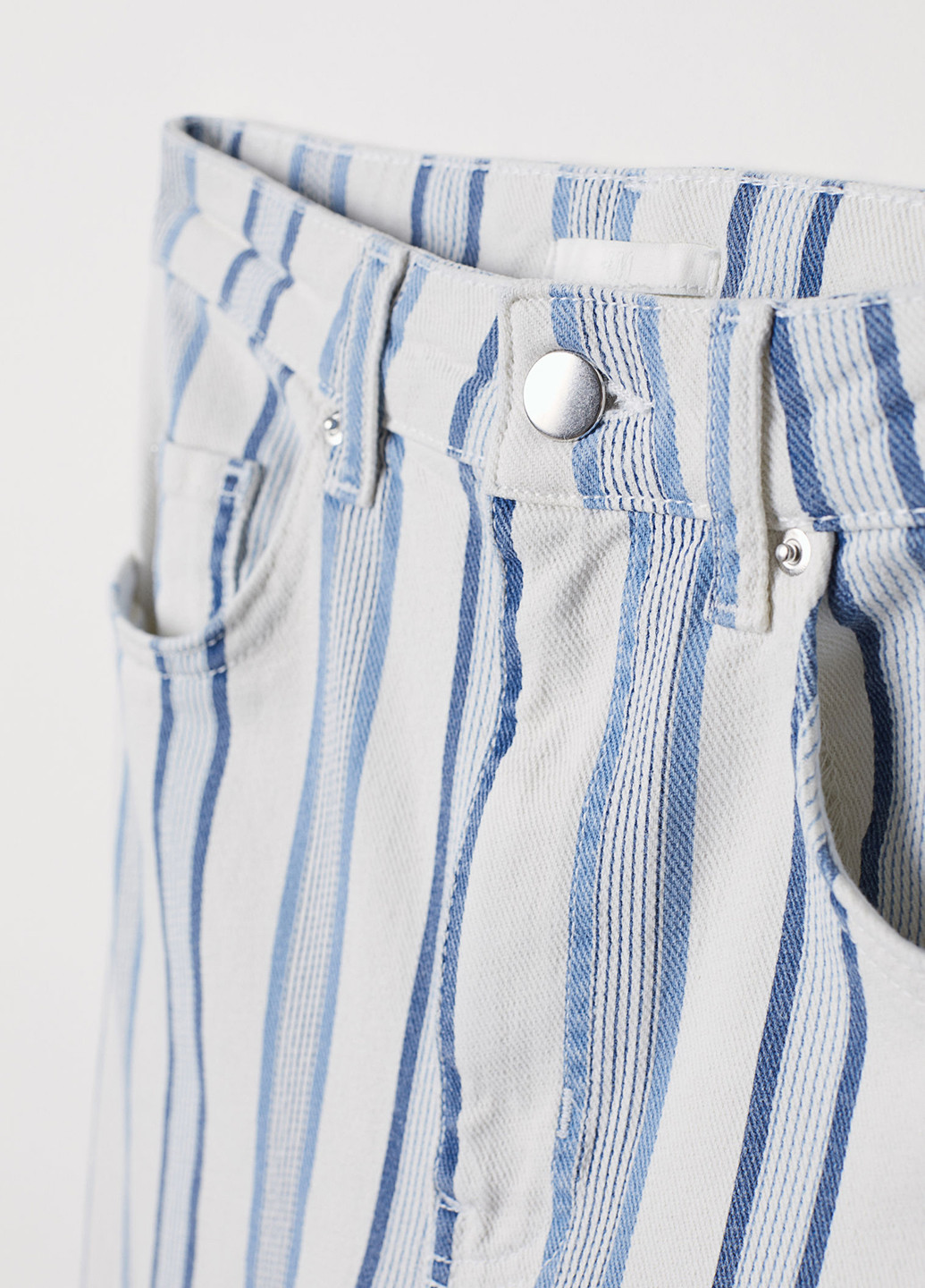 Синие джинсовые демисезонные кюлоты брюки H&M