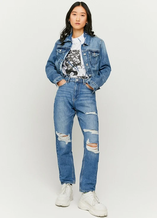 Джинсы Skinny Jeans - WOVEN HW MOM DENIM Tally Weijl - (228499677)