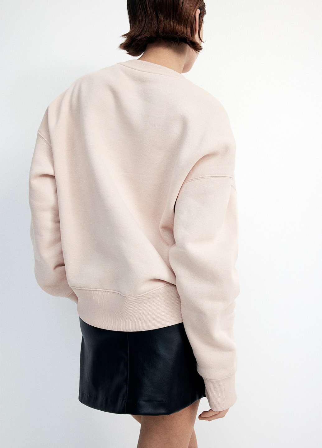 Рожевий світшот H&M напис вишивка (366778450)