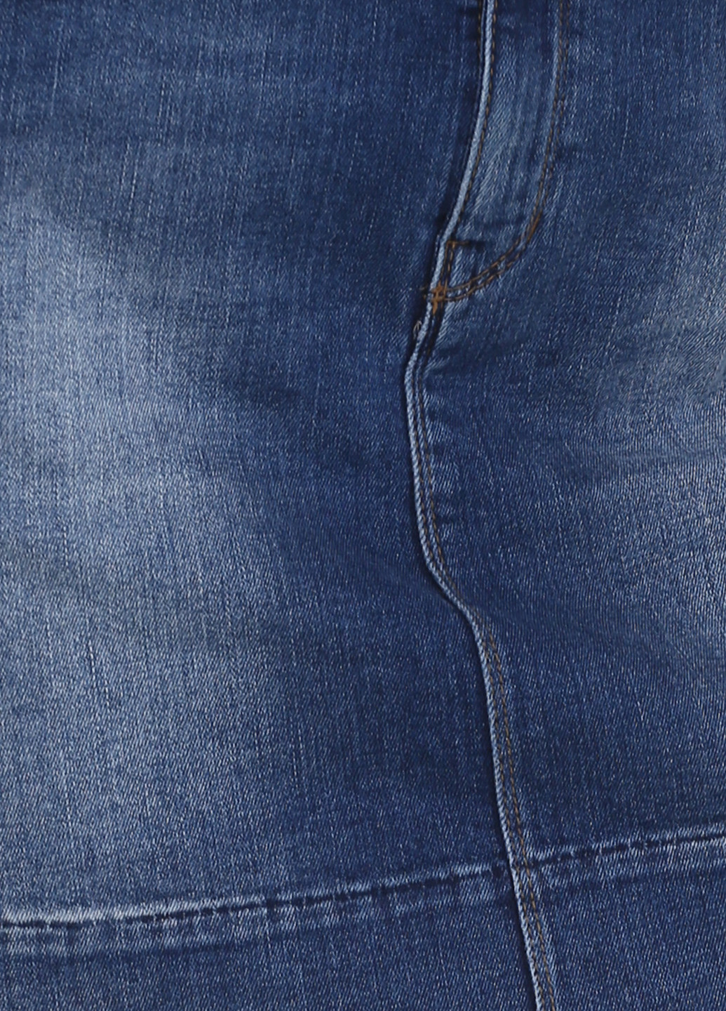 Темно-синяя джинсовая однотонная юбка IVY