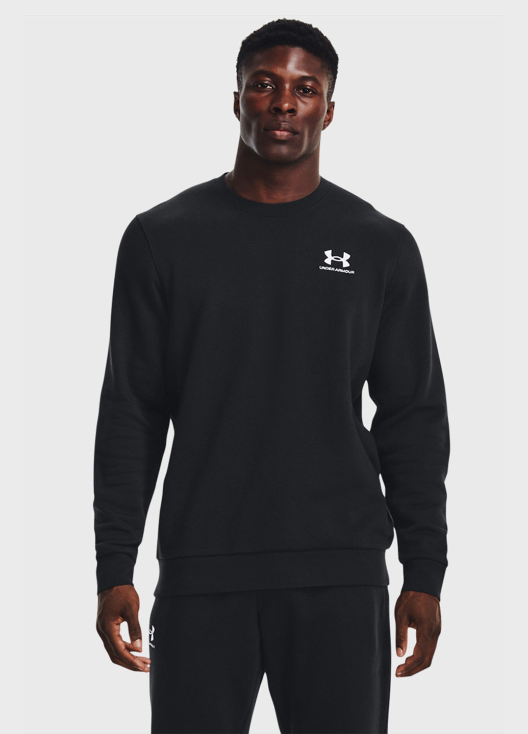 Свитшот Under Armour - Прямой крой логотип черный спортивный хлопок - (255262228)