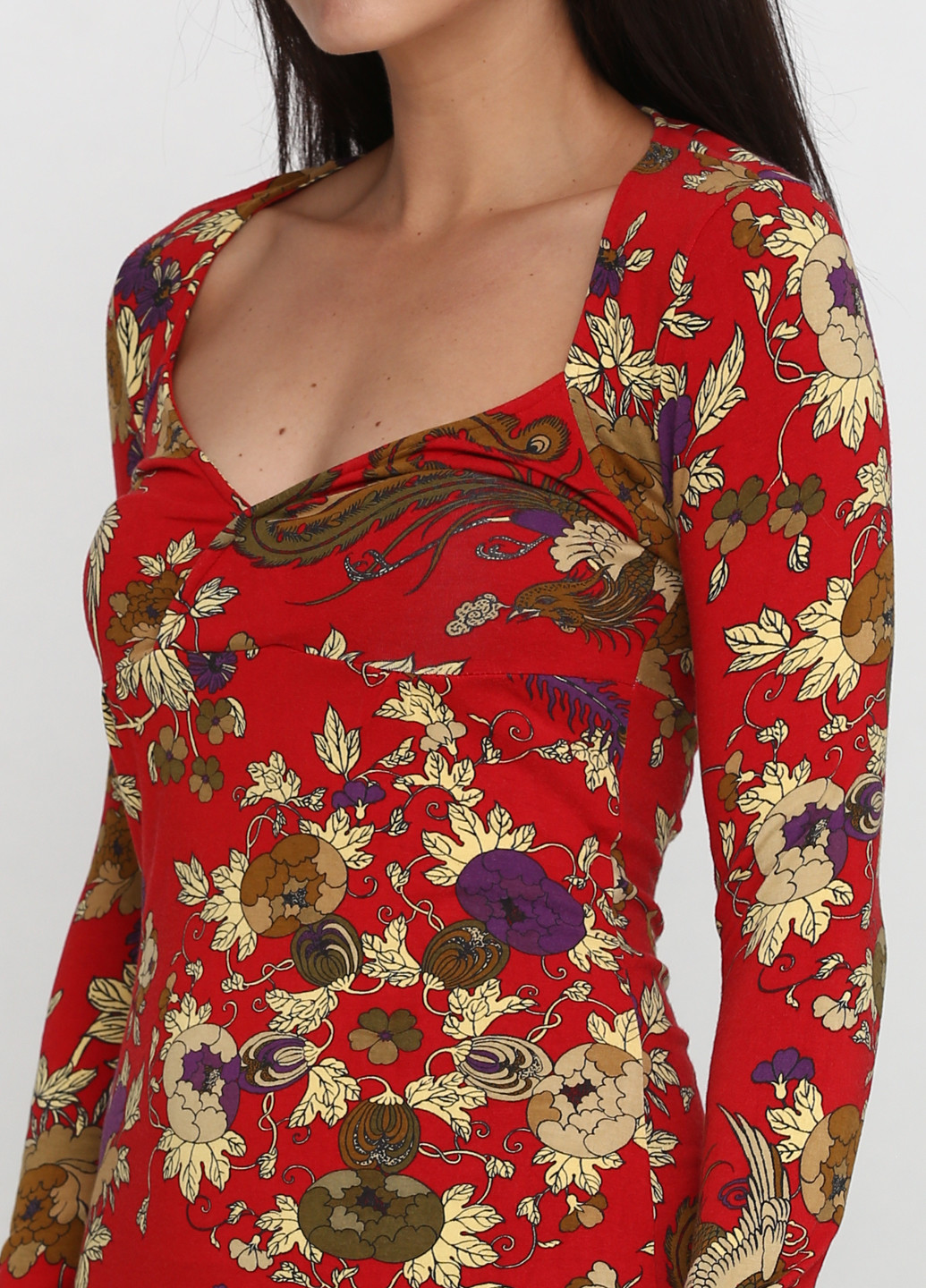Червона кежуал сукня Adele Fado з квітковим принтом