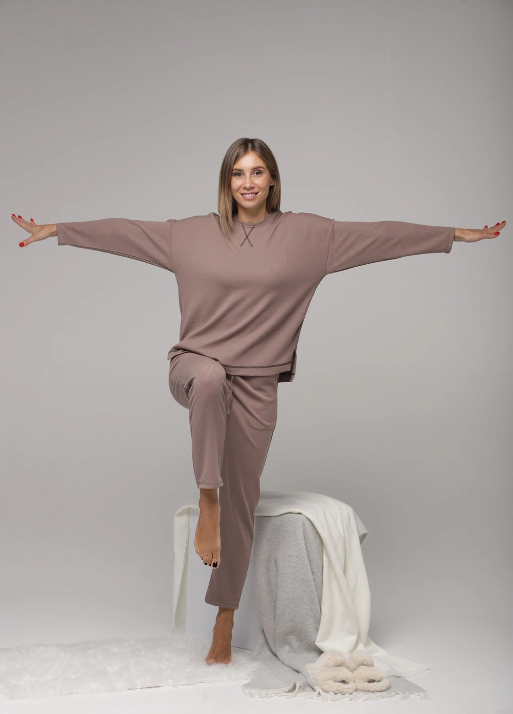 Кофейная всесезон пижама Nicoletta