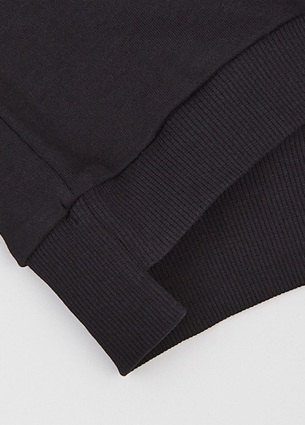 Ляля світшот однотонний чорний кежуал бавовна, інтерлок