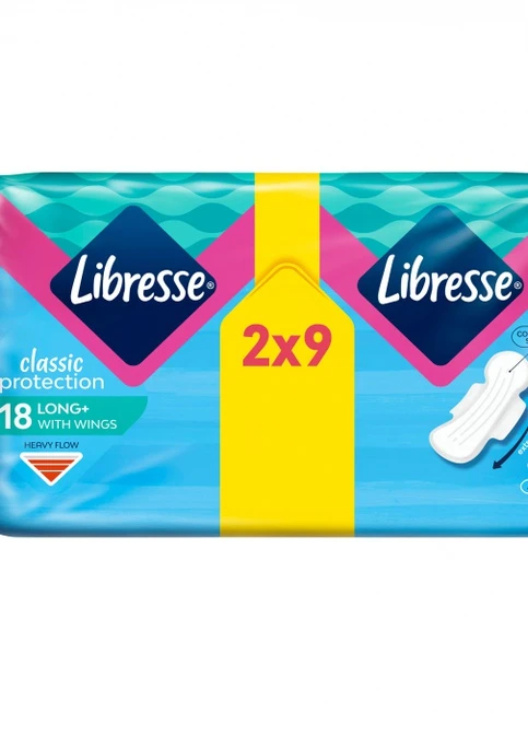 Гігієнічні прокладки Classic Protection Long з крильцями, 18 шт Libresse (213545182)